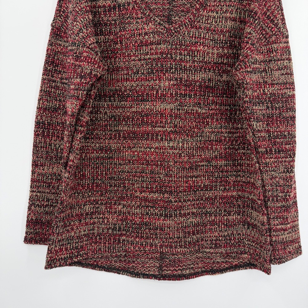 KUT from the Kloth Red Space Dye V-Neck Sweater Elbow Patches KT59901 Mens M - Picture 3 of 9